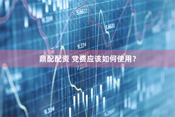 鼎配配资 党费应该如何使用？