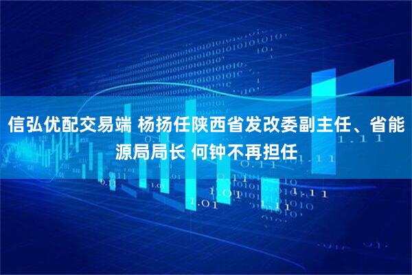 信弘优配交易端 杨扬任陕西省发改委副主任、省能源局局长 何钟不再担任